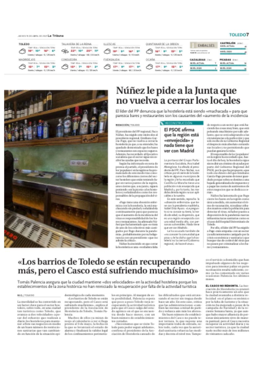 M_A_Valverde's tweet photo. 👉🏻La hostelería  NO puede ser otra vez la que sea castigada. No a los cierres de la hostelería. @PP_CLM @PPCiudadReal1 @Popularbolanos https://t.co/rNwNEwCiGg