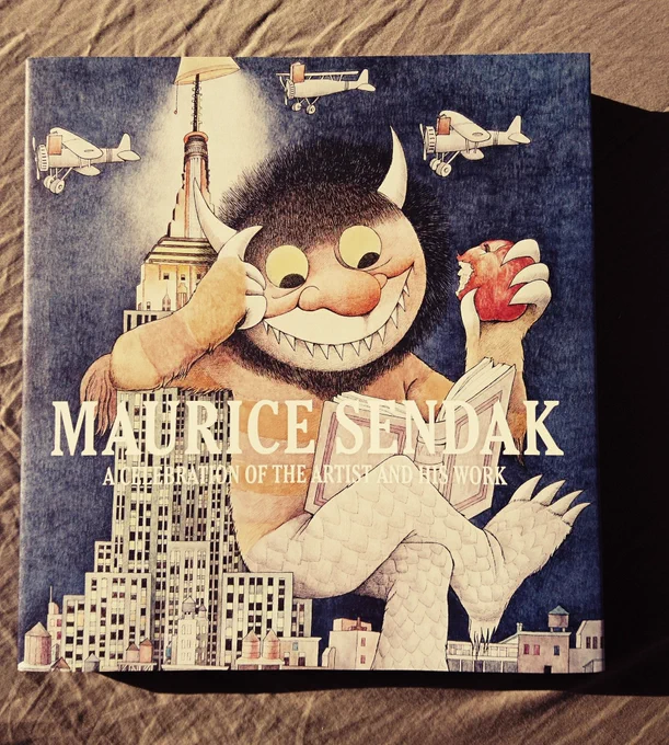 Found this super cheap at a small local book store yesterday, still wrapped in plastic - I just had to take it with me. A really great book with many unseen works from one of my greatest inspirations. (1/3) 

❤️ #MauriceSendac 