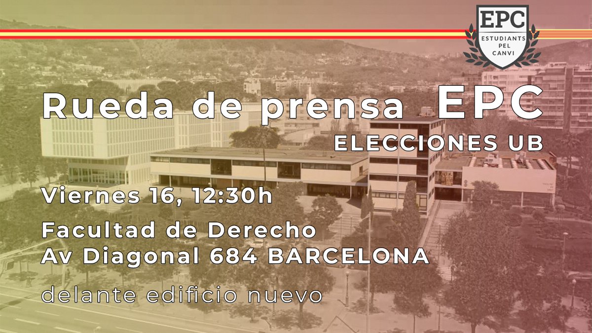 Acompáñanos en nuestra rueda de prensa para la presentación de la candidatura electoral, ¡te esperamos!

📍 Facultad de Derecho UB.