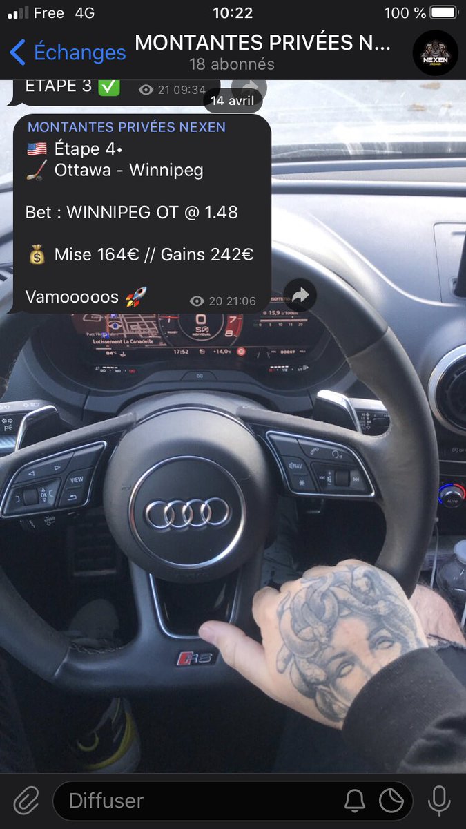 NEXENPRONOS's tweet image. Vous êtes réveillés ?!

Non parce que l’étape 4 c’est ✅🚀

Envoyez moi un DM pour rejoindre le groupe ! 

🇺🇸 Étape 4• 
🏒 Ottawa - Winnipeg 

Bet : WINNIPEG OT @ 1.48 ✅✅

💰 Mise 164€ // Gains 242€ ✅✅

Vamooooooooos 🚀🚀