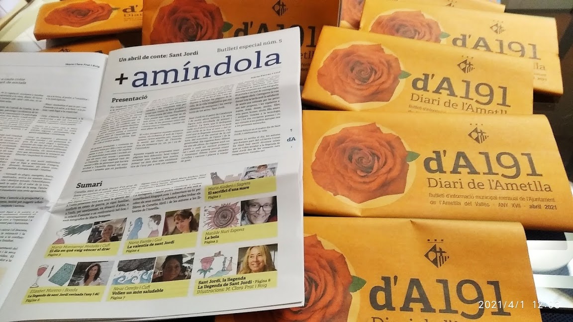 CorneliaAbril's tweet photo. #CornèliaAbril: Cornèlia Abril publica a l’Ametlla del Vallès. @AjAmetllaValles 
#SantJordi2021 #donesirelat #culturaitradició

"Hem fet una revisitació de la llegenda de Sant Jordi per crear els nostres relats."
Il·lustracions de @mclarapr
 
https://t.co/cmbOr0G7Dw https://t.co/yD5vCp71UG
