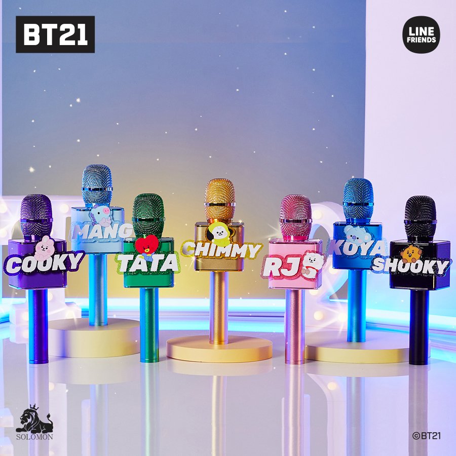 玉光堂函館駅前ビル店 絶賛 駅前で営業中です Bt21ワイヤレスマイクスピーカーマイク いつでもどこでもメンバーになりきって 簡単にカラオケ気分 店頭在庫で終了です お早めに ソロモン Bt21 Koya Rj Shooky Mang Chimmy Tata Cooky Van