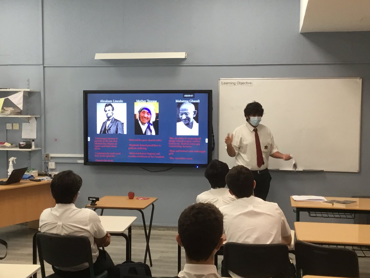 JCD_English's tweet photo. Hosam (10M2) has been considering whether evil is an innate human quality, and where humanity would be without it.
Here he is presenting his theories to Year 11 scientists. @JCD_Science #GCSESpeakingAndListening #JCDYear10 #JCDYear11 https://t.co/N0XXlhZi3R