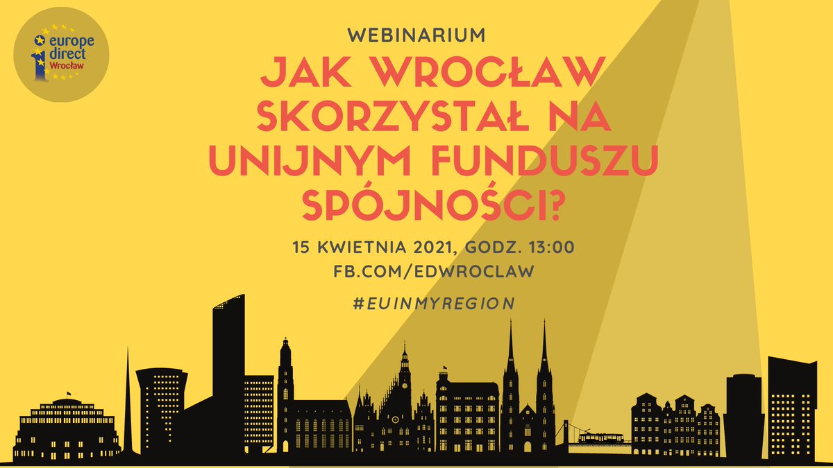 EDWroclaw's tweet photo. Webinarium: Jak Wrocław skorzystał na unijnym Funduszu Spójności? już dziś! 🇪🇺🇵🇱

🔥Startujemy o 13:00 na naszym profilu!

👉https://t.co/TTkLAlrWYT https://t.co/Y6yxnBYohD