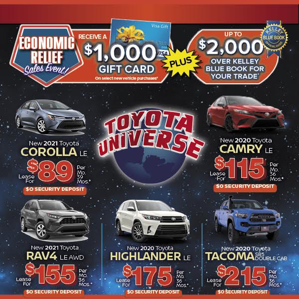 Toyota Universe on Twitter "🌎 🚨ECONOMIC RELIEF SALES EVENT! DON'T MISS