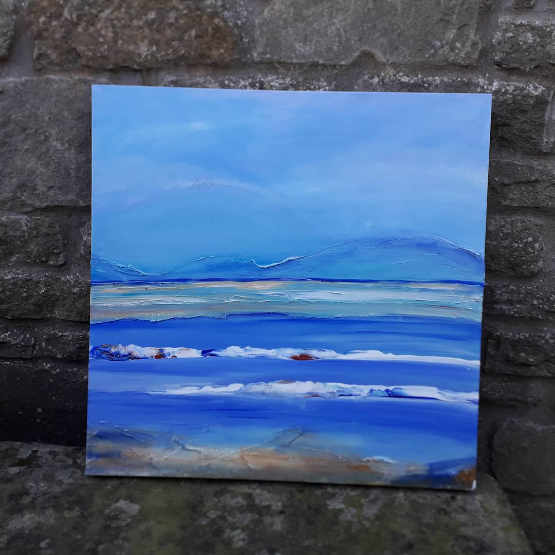 SaraUlyatt's tweet photo. New #landscape work in progress. This painting will hopefully be available as part of my #farOpen studio at the beginning of July. Inspired by my fabulous views across the #riversevern https://t.co/6fYISTgIU6