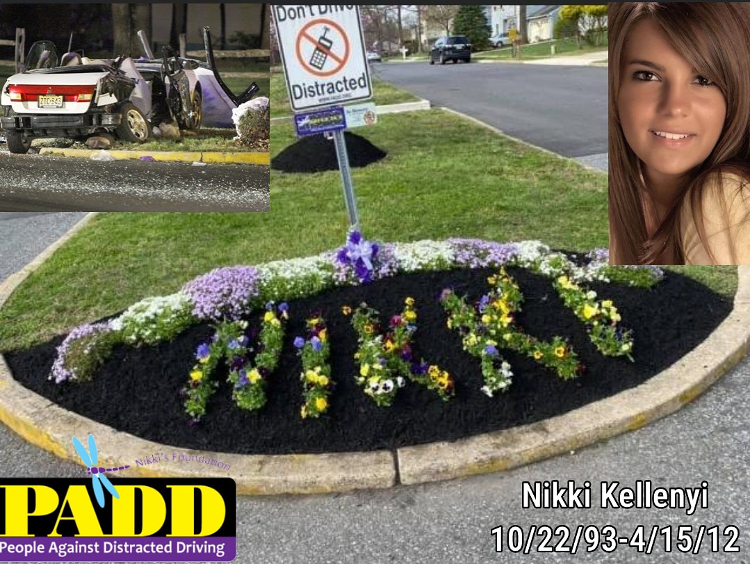 Nine years today since Nikki's friend killed her. Still no answers, no apology, no closure. Driving under the influence of cell phones is deadly. 
Thank you to all who continue to support PADD and our mission to end distracted driving injuries and deaths.