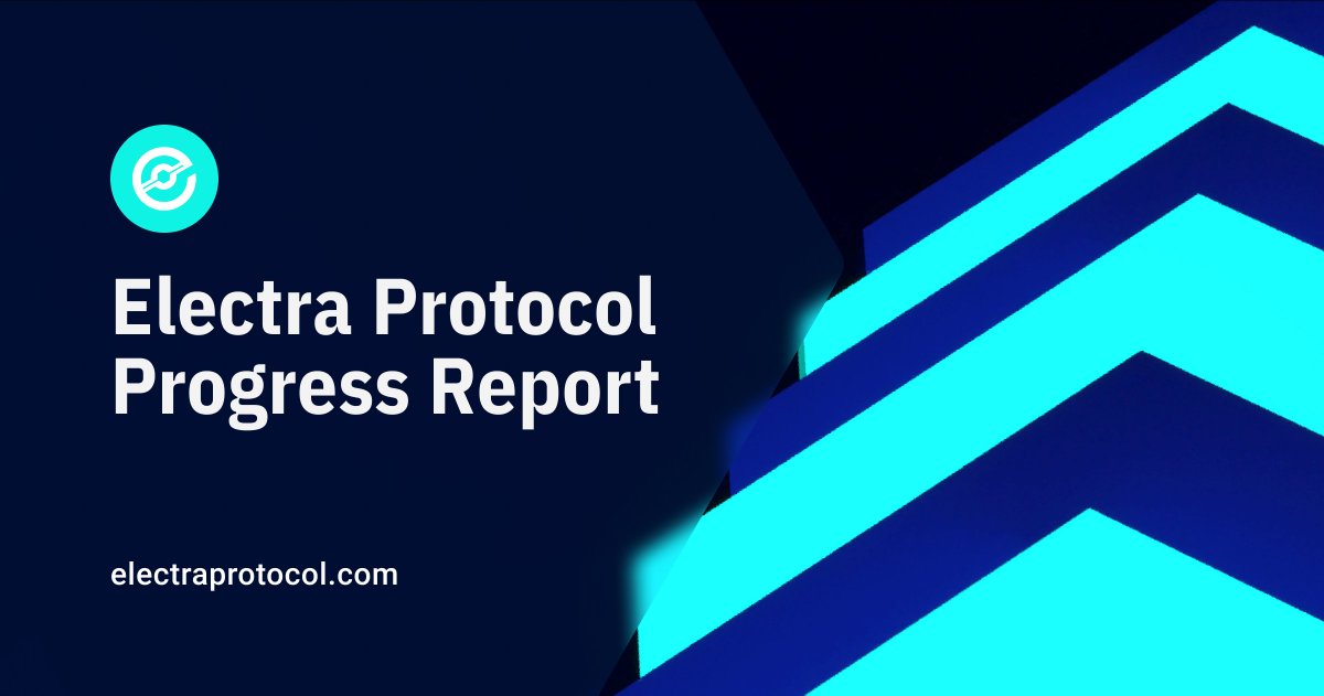 ElectraProtocol's tweet photo. We would like to announce the release of our first progress report. 👊

Link : https://t.co/s6Th075wWz

$XEP #ElectraProtocol https://t.co/prH6QrD2Vt