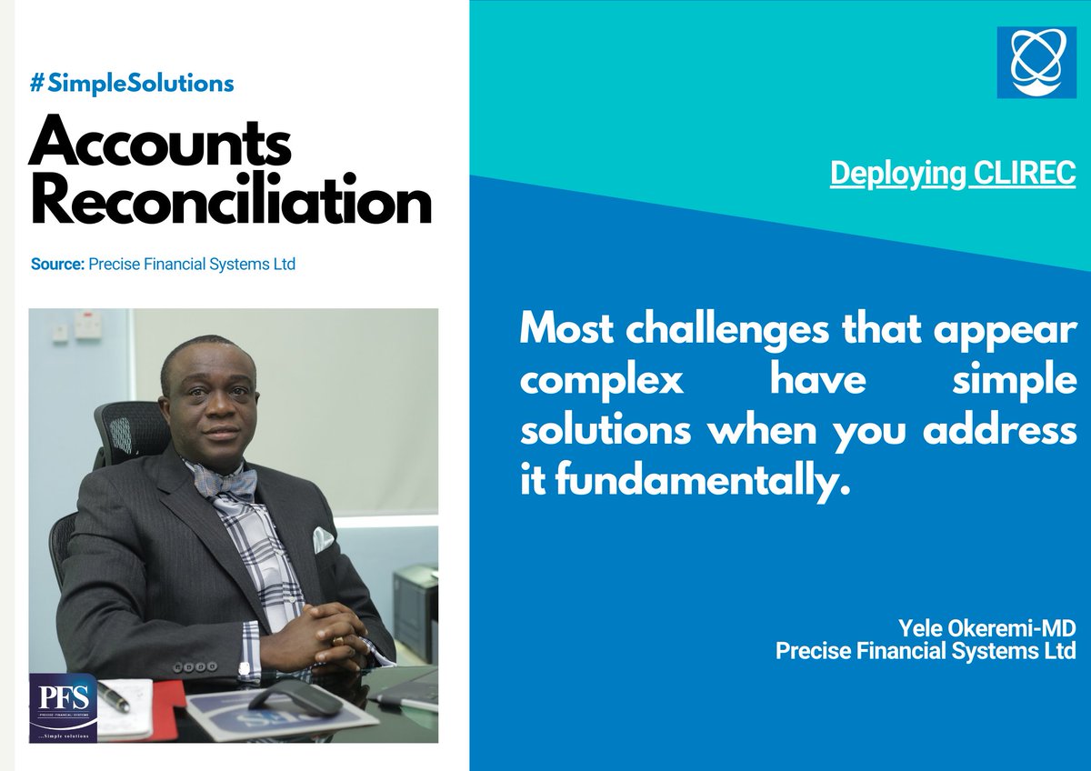 thepfs_biz's tweet photo. Are you addressing that challenge as fundamentally as you should? Cogent diagnosis and analysis help lead to #SimpleSolutions says @okeremiyele #CLIREC #Software https://t.co/03KI62bBQ9