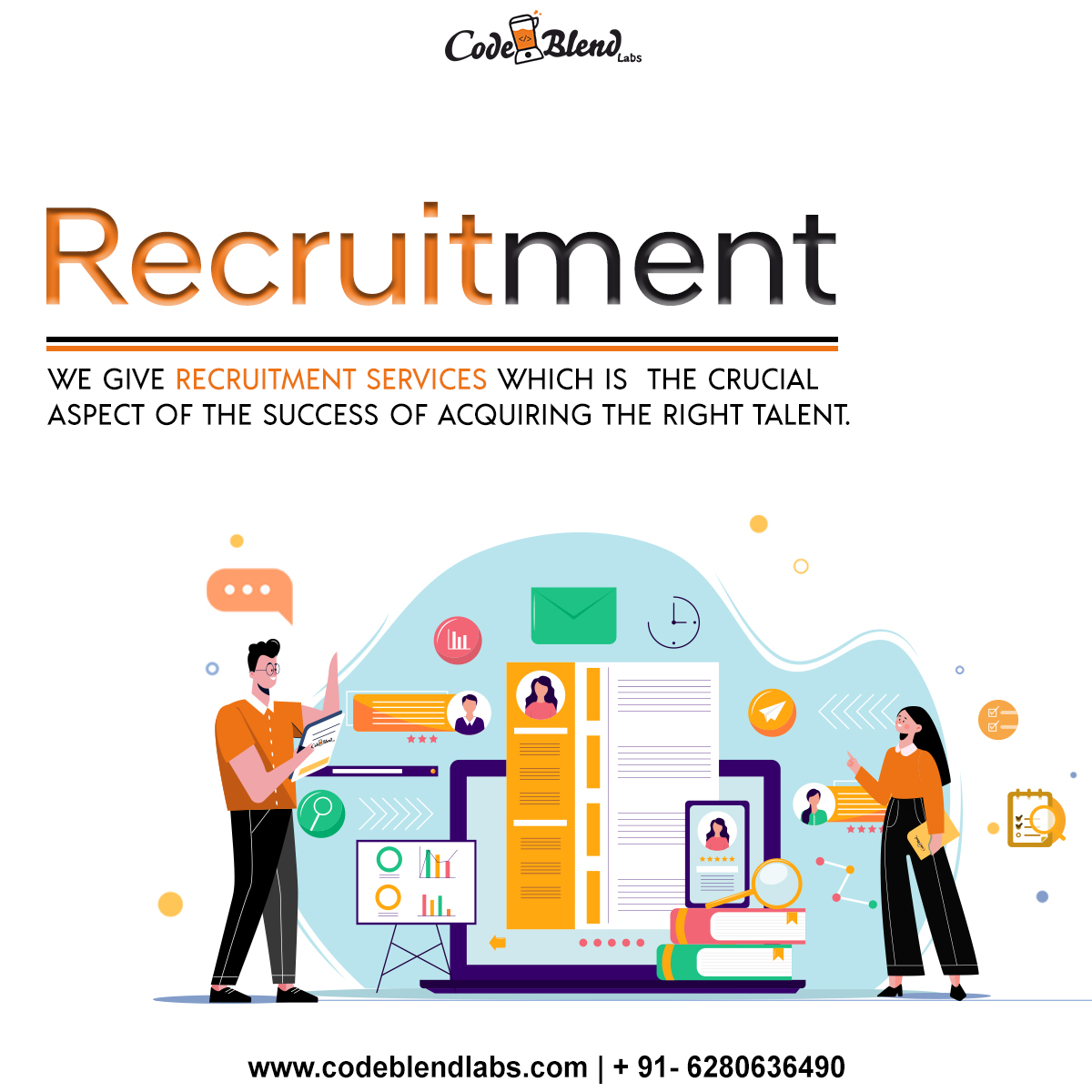 Codeblendlabs's tweet image. The best recruitment service is provided by CodeBlend Labs as a key element in acquiring the best talent for a brighter future.
#recruitment #Codeblendlabsteam #Codeblend #Labs #Codeblends #Chandigarh #jobs #jobsearch #recruiter