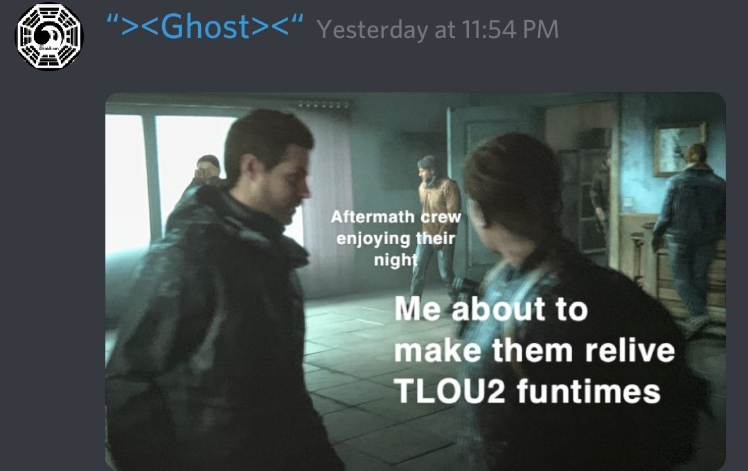 TLoUAftermath's tweet photo. Ghost really just said its time to suffer 💀💀

#TheLastOfUs #TheLastofUsPart2 #TheLastofUsPart2 #TLoU #TLoU2 #TLoURP #TheLastOfUsRP #theLastOfUsRolePlay #TLoURolePlay

The RP: https://t.co/wEBKvbE34Z https://t.co/LQZmfzo1lB