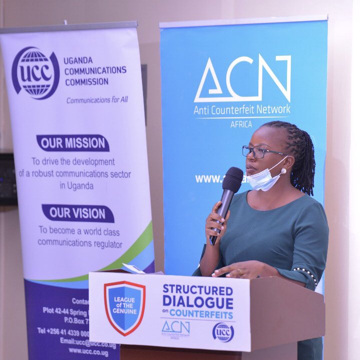 qggroupug's tweet image. Ms. Doreen Akello from @UNBSug stresses the need for public sensitisation and consumer-participation in the fight against counterfeits. 

#CounterfeitelectronicsUG
#Buyandsellgenuine