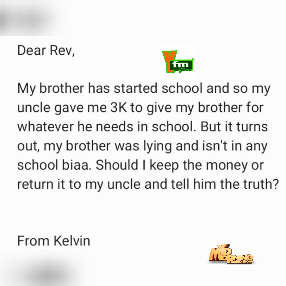 RevErskineGH's tweet photo. Should Kelvin Sellout? #IPOnY @Y1079FM #mmrs https://t.co/ZbIw6busTx