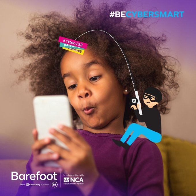 Learning how to #StaySafeOnline has never been more important, no matter how young you are. Great to see the new #BeCyberSmart materials from @BareftootComp – and you can have a go at the game our learner is trying here. barefootgames.org/the-phisherman…