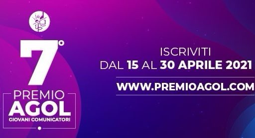 🔛Al via la VII edizione del #Premio Agol per giovani #comunicatori! Aperto a #studenti universitari e #professionisti U35
🖋Iscrizioni aperte dal 15 al 30 aprile, in fase d’iscrizione si può scegliere tra 5 diverse categorie
Per maggiori informazioni:
bit.ly/3gdP7t1