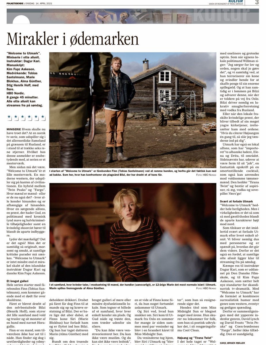 atsteinb's tweet photo. Har etterhvert såå mange fantastiske anmeldelser på #velkommentilUtmark #Utmark at jeg drister meg til å sende denne siste til @oyvordv https://t.co/D22SVvUtSn