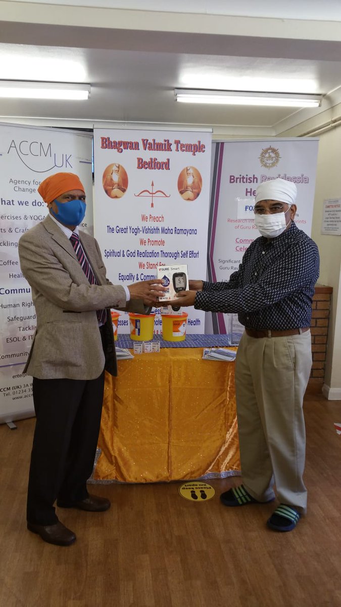 Supporting the Valmiki community through our "CheckUp Programme"  to self monitor their Type 2 Diabetes and Blood Pressure. #healthylifestyle #bedford #diabetes #bloodpressure #bedfordcommunity