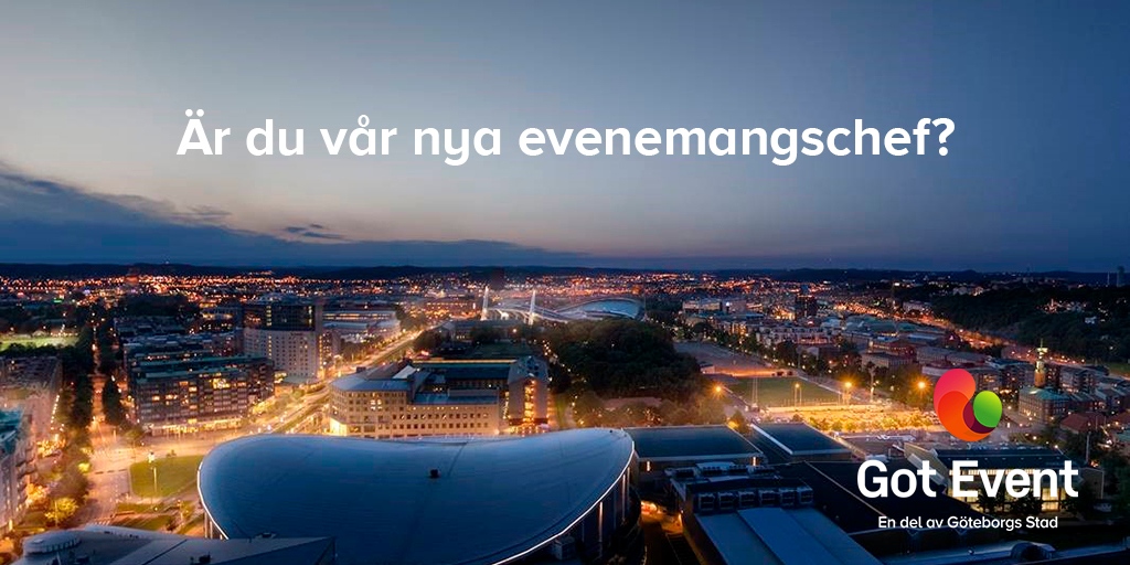 Vill du vara med och utveckla framtidens magiska ögonblick på våra arenor? Nu söker Got Event evenemangschef. Läs mer information på gotevent.se/om-got-event/l… och skicka in din ansökan senast den 29 april.