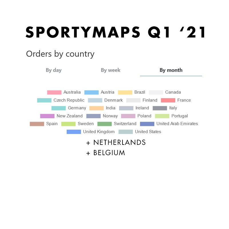 Sportymaps is still going. Slow, but steady. We have the greatest customers all over the world. Here you can see the countries we have shipped Sportymaps prints to in Q1.
#business #biz #ondemandprinting #personalizedposters #customprints #workingfromhome #covid  #sportymaps