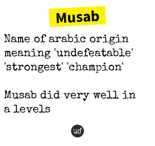 Urban Dictionary on X: @DareFrozy Mustapha: Arabic name that means the  chosen one. Usually conflat    / X