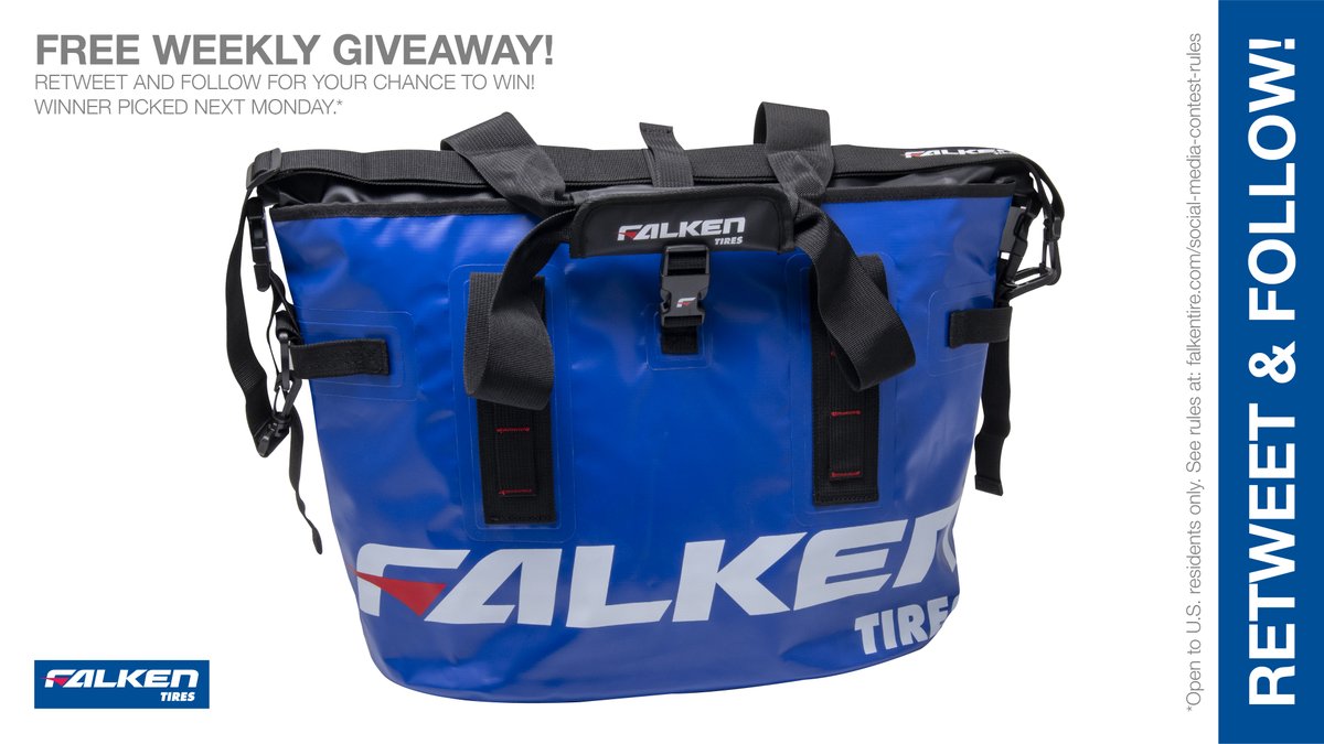 Keep items cold, or dry, w/ a Falken waterproof bag. RT &amp; follow #FalkenTire to enter to #win this #giveaway #contest #prize or other #swag! Rules: bit.ly/2grA0A4 Day4