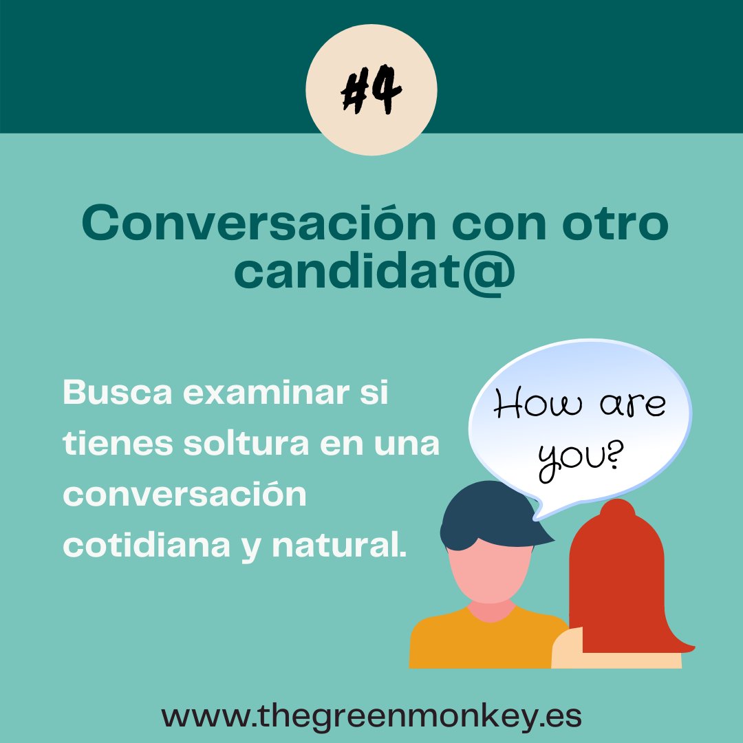 🐒Hoy os traemos ¡las 4 partes del speaking!🇬🇧

Atent@s chic@s, porque unas de las partes que mejor debemos preparar para el examen es el speaking y, ¡os queremos ayudar!

 Os resumimos las 4 partes que forman el speaking. 🧐

#tgm #inglesonline