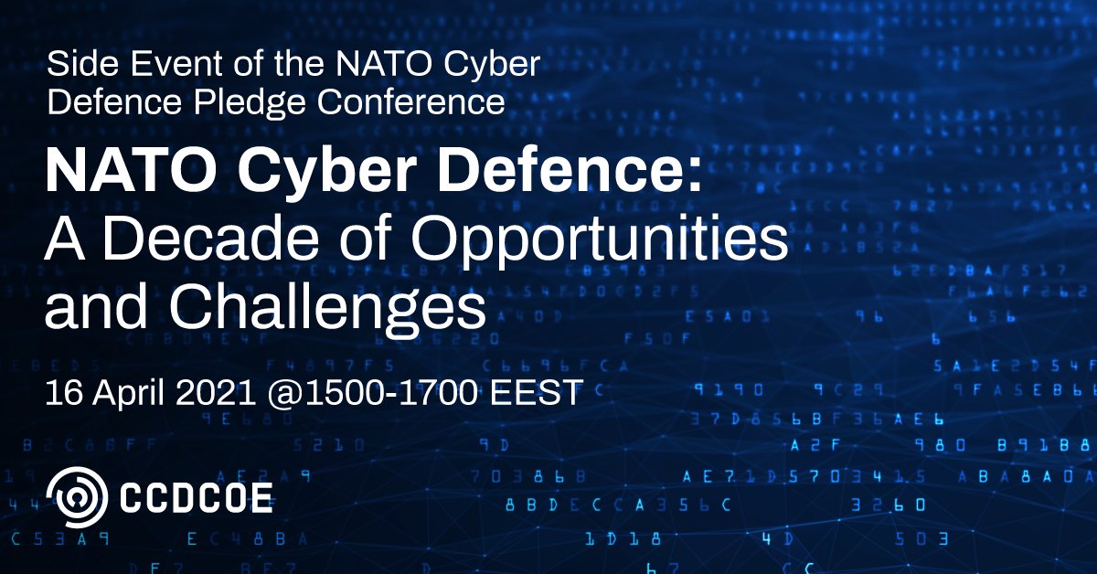 NATO CCDCOE (@ccdcoe) on Twitter photo We are glad to witness exceptional interest towards the <a href="/NATO/">NATO</a> #CyberPledge public side event organised in coop with <a href="/williamandmary/">William & Mary</a> <a href="/KCLSecurity/">King's Security Studies</a> Please JOIN LIVE broadcast of the discussion @CCDCOE Youtube channel youtube.com/natoccdcoe
👉AGENDA: bit.ly/3mPJgeL We are glad to witness exceptional interest towards the <a href="/NATO/">NATO</a> #CyberPledge public side event organised in coop with <a href="/williamandmary/">William & Mary</a> <a href="/KCLSecurity/">King's Security Studies</a> Please JOIN LIVE broadcast of the discussion @CCDCOE Youtube channel youtube.com/natoccdcoe
👉AGENDA: bit.ly/3mPJgeL