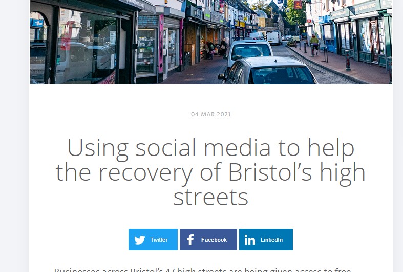 FSBGlosandWoE's tweet photo. #Bristol biz : if you have successfully used #socialmedia to help your #highsteet business during #Covid and beyond  - or you want to find out how others have done so - check out the  @BristolCouncil  &amp;  @MaybeTech initiative at  https://t.co/MAkWxsKF8P. https://t.co/UIaSHiBpOj