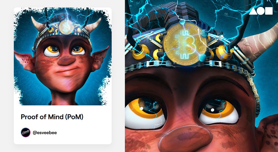 eSveeBee's tweet image. Meet Bob the miner in my first 1/1 animated piece, &quot;Proof of Mind (PoM)&quot;. The meaning behind the piece is that we are all connected to a global network with our train of thoughts. Feel free to leave some feedback below! Hope you like it

👉foundation.app/eSveeBee/proof…

#NFTartist #NFT