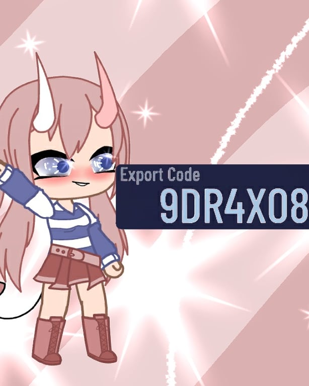 DustyPinkGacha on X: Finally got my gacha club code for my OC if you would  like to use her for something!  / X