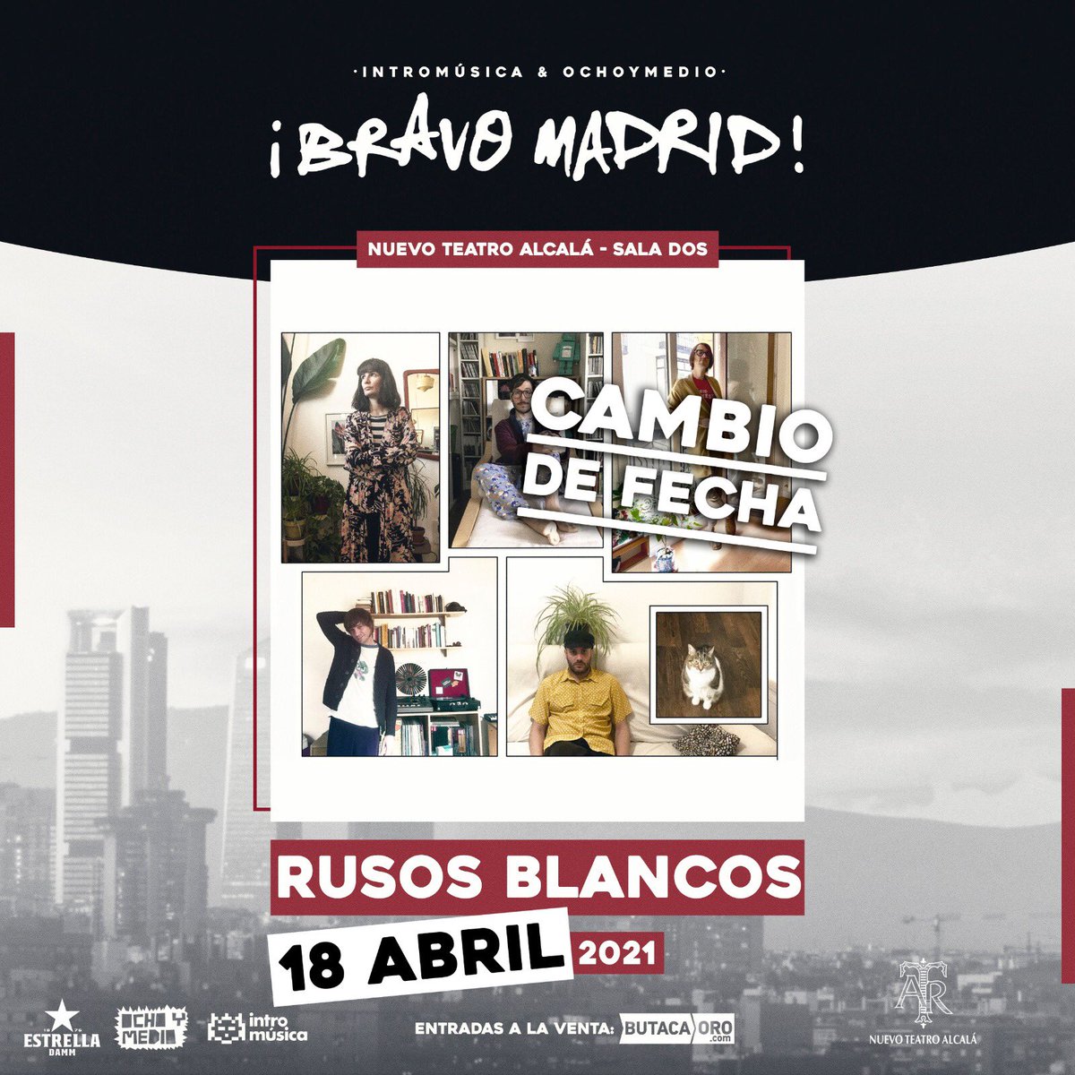 Este domingo sí que sí, tocamos en Madrid. A las 12 en el teatro Nuevo Alcalá. Quedan pocas entradas, así que si queréis venir daos prisa. bit.ly/RusosMadrid