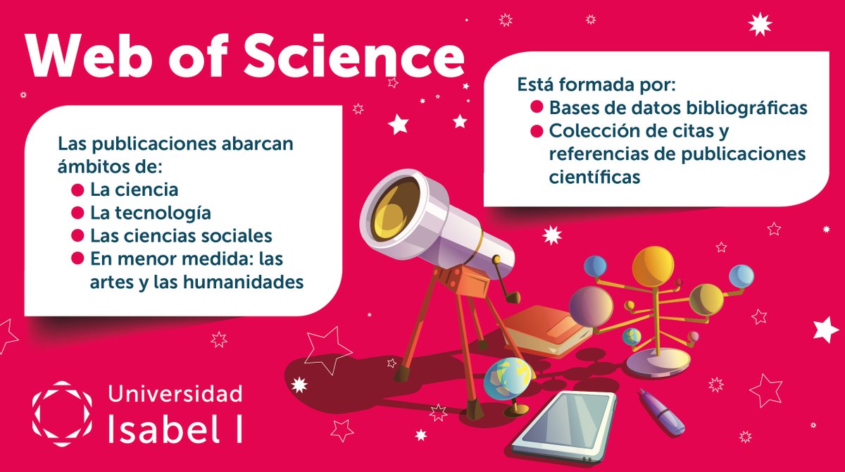 ¿Sabes que si eres #AlumnoUi1 tienes acceso con tu matrícula a la base de datos Web of Science? Puedes acceder a las bases de datos bibliográficas, citas y referencias de publicaciones de ciencia, tecnología, ciencias sociales, artes y humanidades.
🔗 ow.ly/J63N50Ep5BR