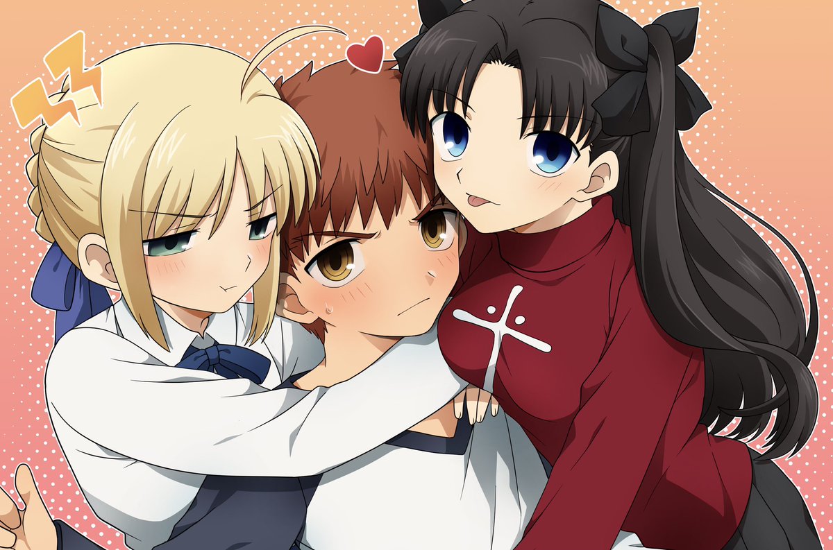 Fate 士郎の取り合いをするセイバーさんと凛ちゃん
