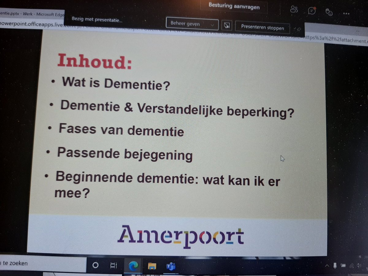 Start van de webinar #Dementie <a href="/Amerpoort/">Amerpoort-Sherpa</a> ! Met 50 deelnemers gaan we ons extra verdiepen in dementie en verstandelijke beperking! #expertiselijn ouderen en verpleeg en zorg