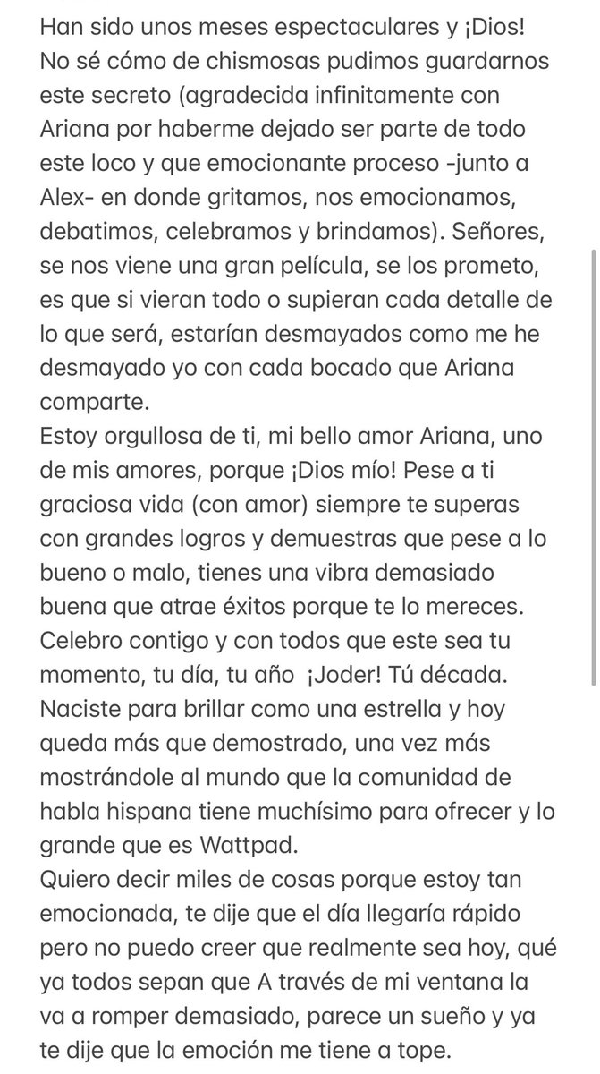 Darlis_Steff's tweet photo. Quería decirte tanto que ni siquiera cabía en un tweet común.
En el pecho no me cabe el orgullo @Arix05 #AtravesDeMiVentanaEnNetflix marcará un antes y después. Lo mereces todo, te amo.
@MirezAlex y yo siempre contigo en las buenas, la no tan buenas y la recontra buenas ♥️ https://t.co/4e0uuJ8keM