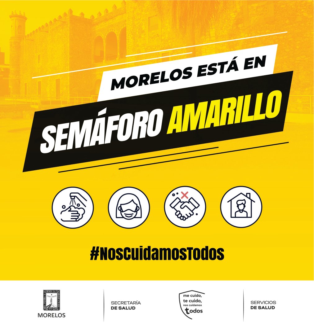 macroconstruct1's tweet image. Morelos está en semáforo amarillo

#Cuernavaca #Morelos #CDMX #Puebla