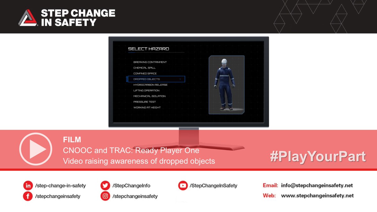 StepChangeInfo's tweet photo. Our thanks to CNOOC and @trac_oilandgas for sharing an engaging video game inspired film which raises awareness of various types of potential dropped objects.
Watch, download and share with colleagues: https://t.co/FgDgytbqAN
#PlayYourPart #droppedobjects #safety https://t.co/er0VCDeE33