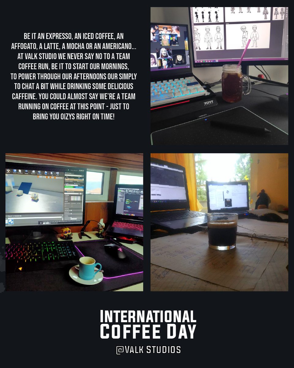 valk_studio's tweet photo. ☕Hi! Yesterday was International #Coffee Day and so we leave you an Idiom. 'Cause for us it's about more than coffee: It's about coffee breaks with your team, discussing dreams and projects &amp; those casual café conversations that end up being so much more than that. #coffeelovers https://t.co/kuWhEJ0UKe