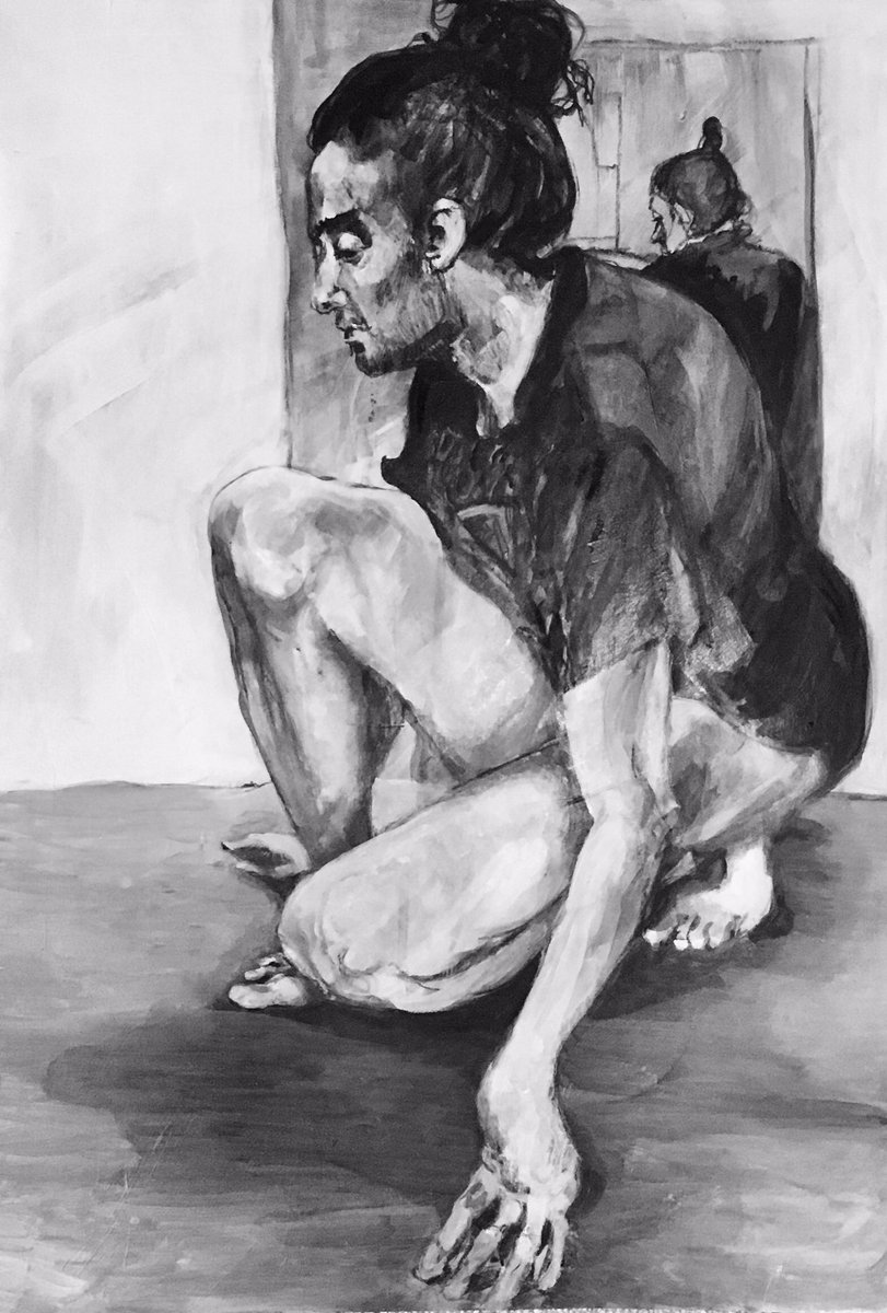 bearprintstudio's tweet image. Oil on gesso board