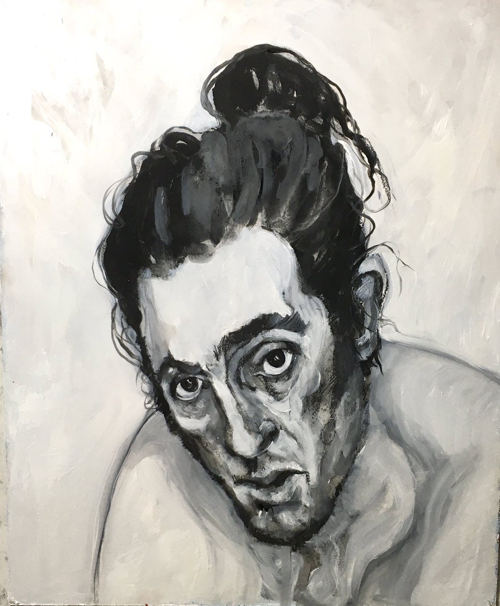 bearprintstudio's tweet image. Oil on gesso board