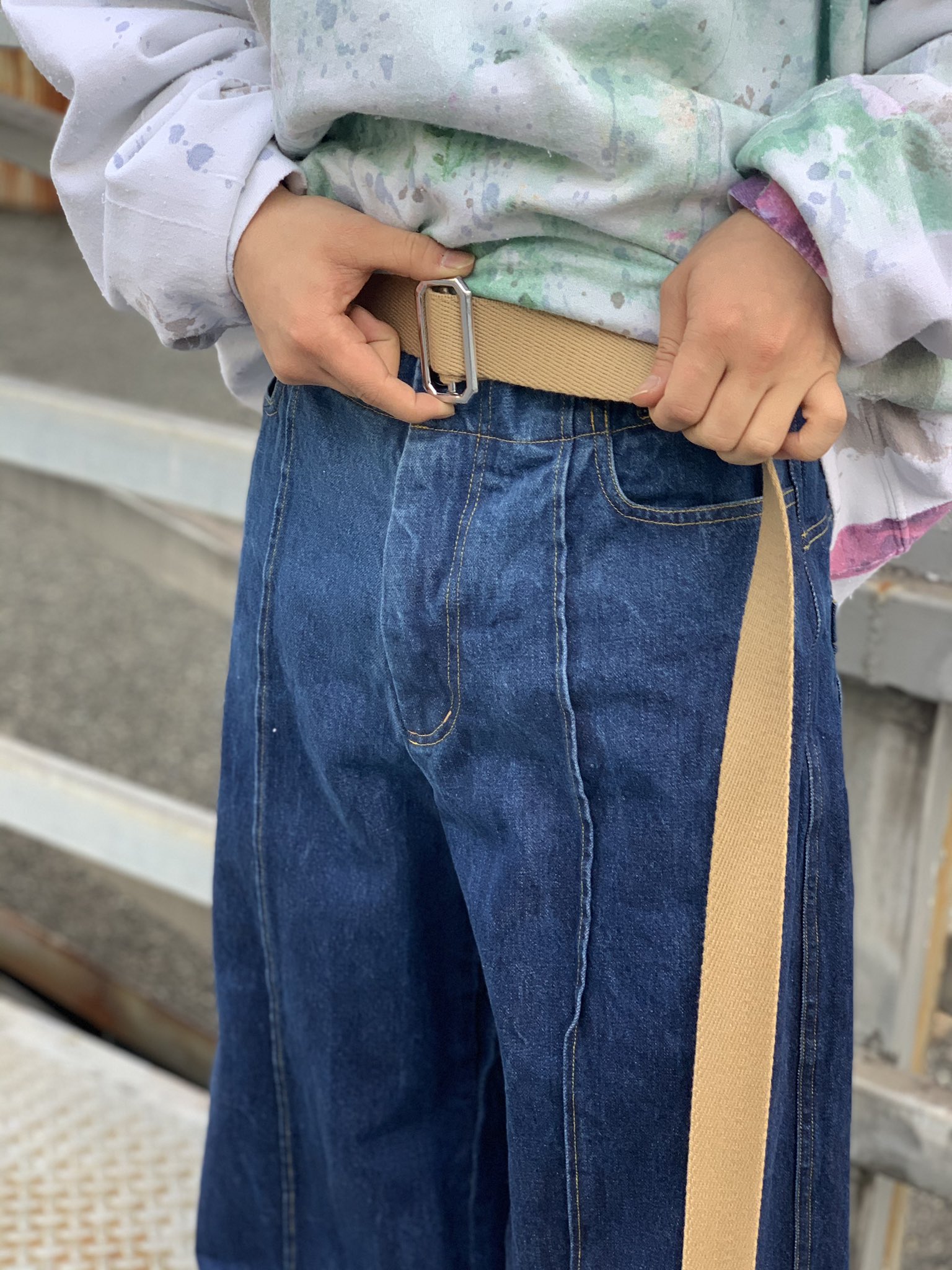 SEAN NISH DENIM BAGGY (ベルト付き) ☆ SS21 / SEAN NISH - DENIM BAGGY (INDIGO) ☆ |