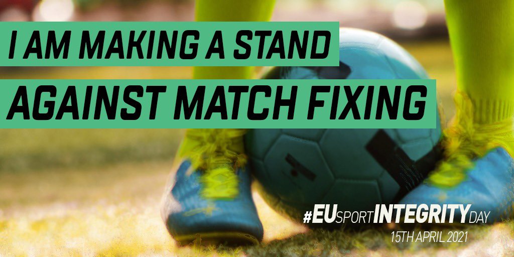 On #EUSportIntegrityDay I am making a stand against #MatchFixing 

Visit eusportintegrityday.eu & join the campaign to #PROtectIntegrity of sport.