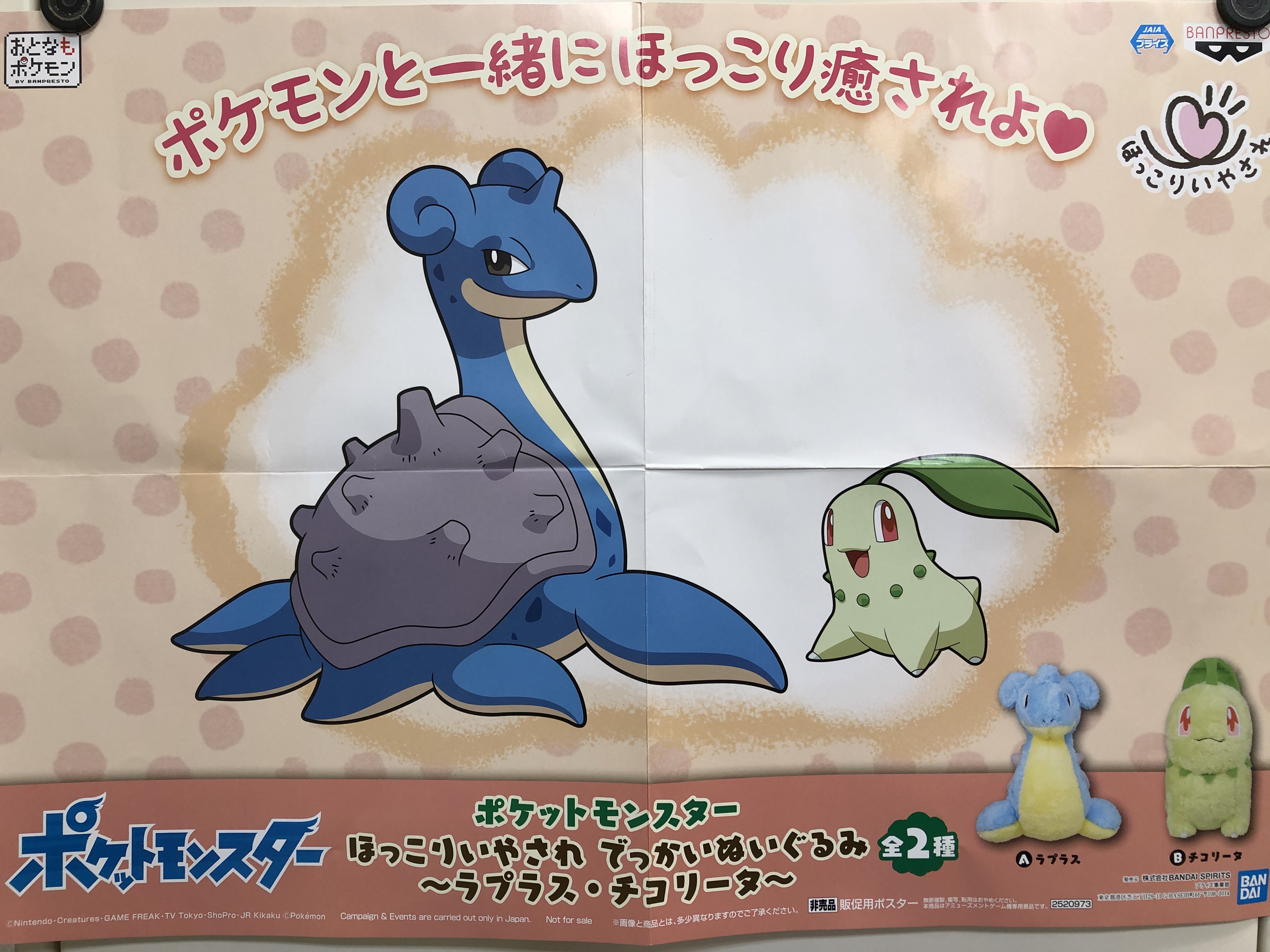 タイトーステーション 青森ガーラモール店 V Tvittere プライズ 今日の入荷景品です ポケモン ほっこりいやされでかぬいぐるみ ラプラス チコリータ ポケモン しっぽみてみてぬいぐるみ ピカ エイパム キモリ ヒコザル Dolphin Jump 超big