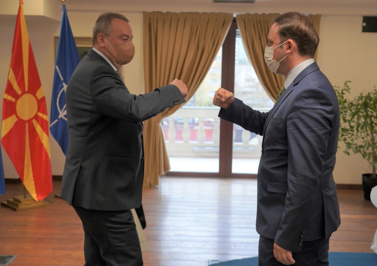 Bujar_O's tweet photo. EU dossier of π²π°, the preparations of the 1st International conference - a flagship event within the "Prespa Forum for Dialogue", as well as the the beginning of the wide-ranging process of creating 10-year #FPStrategy, #Reflection2030, discussed at the mtg w/ π¨πΏ Amb.Toman. https://t.co/JtyjmzqFdm