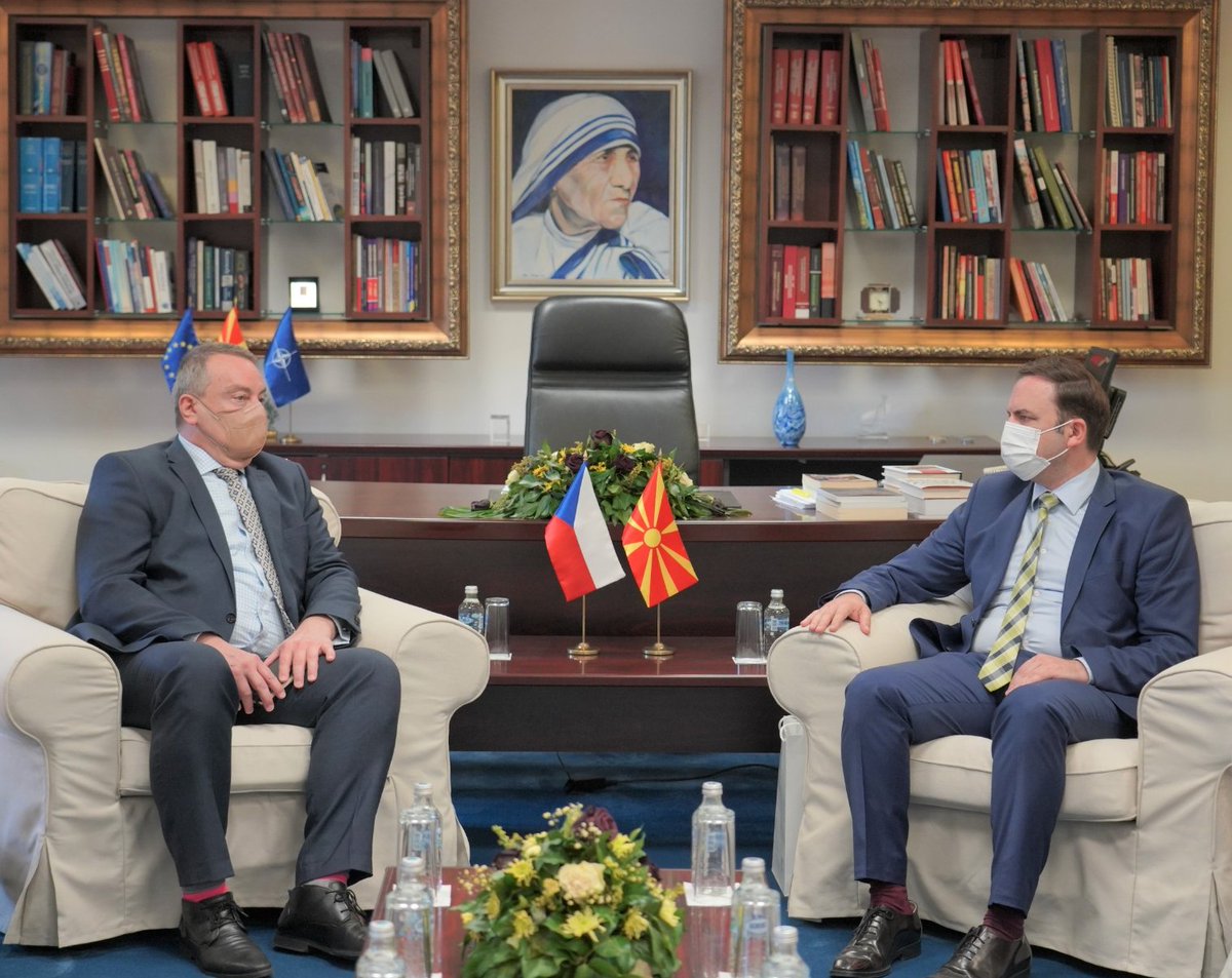 Bujar_O's tweet photo. EU dossier of π²π°, the preparations of the 1st International conference - a flagship event within the "Prespa Forum for Dialogue", as well as the the beginning of the wide-ranging process of creating 10-year #FPStrategy, #Reflection2030, discussed at the mtg w/ π¨πΏ Amb.Toman. https://t.co/JtyjmzqFdm
