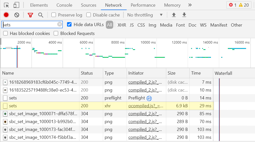 JoshXLs_'s tweet photo. Want to know how many times you've completed an SBC?

Step 1 - Open Web App and click SBC tab
Step 2 - F12
Step 3 - Go to Network
Step 4 - Search "Sets" in the search box
Step 5 - Click the item in the picture below
Step 6 - Expand the categories and see https://t.co/JThyQRA5Pi