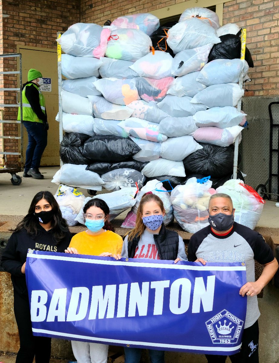 Thank you all who contributed on our Spring Clothing Drive yesterday.  
The Royal Smashers of Badminton collected 179 bags of donated clothes. Nearly double the initial goal of 100 bags. 
A huge success and many will benefit from the contributions
<a href="/LarkinRoyals1/">Larkin Athletics & Activities</a>
<a href="/LarkinBoosters/">Larkin Boosters</a>
