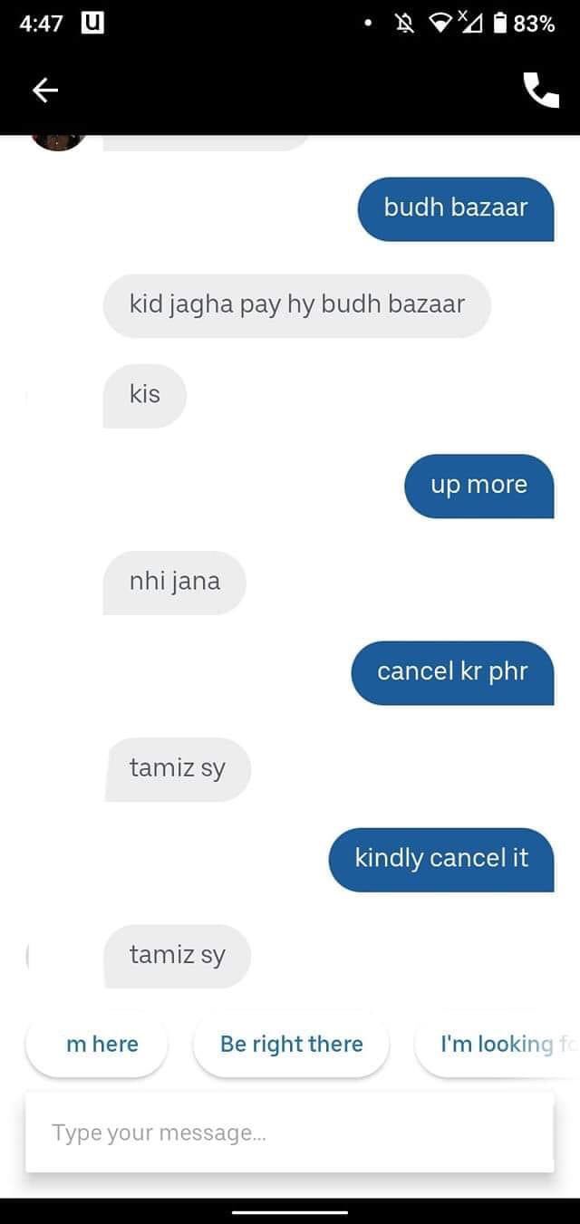 Manoj Mehta Pakistani Uber Chats The Complete Thread Twitter