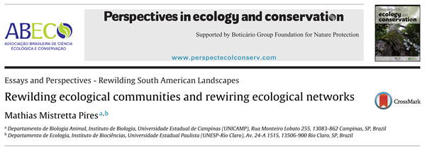 2/16 In today’s  #rewilding paper, the author describes an approach for incorporating interaction networks into rewilding assessments which would predict the possibility of species restoring (i.e. ‘rewiring’) ecological interaction network structures