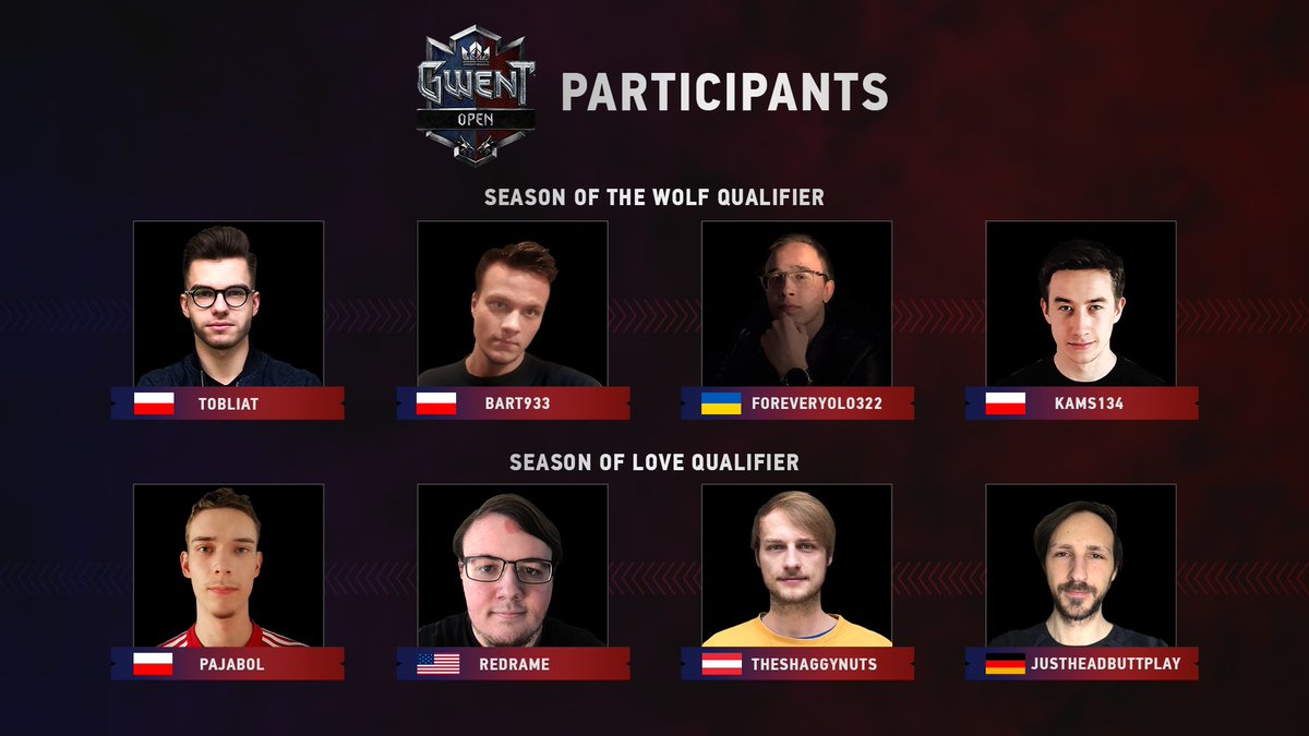 Meet GWENT Open #1 participants!

Exciting mix of veterans and new faces, with a touch of mysterious nicknames... 🙃What match-ups would you like to see the most?